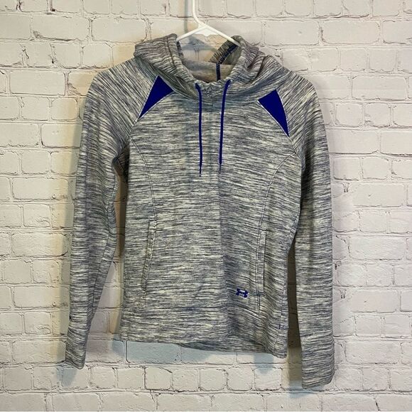 Under Armour Charged Cotton Storm Marble Hoodie Size XS Cold Gear Fleece 1239241 - Picture 1 of 6